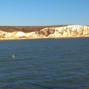 sea and white cliffs