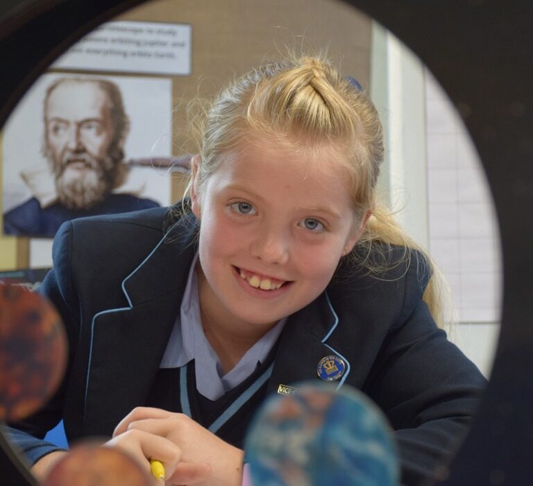 smiling school girl